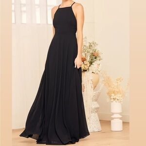 Lulus Mythical Kind of Love Black Maxi Dress
